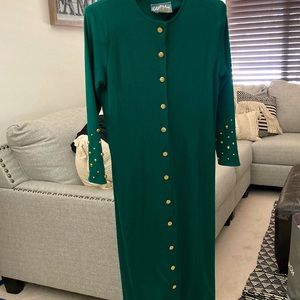 80s Vintage Button Down Sweater Dress